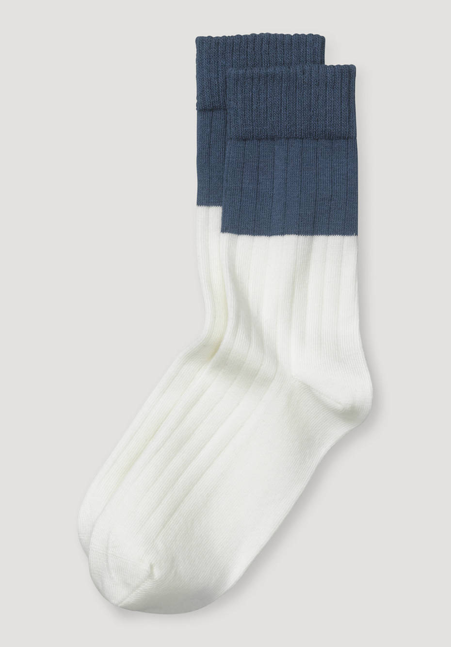 Rippsocke Bi-Color aus Bio-Baumwolle