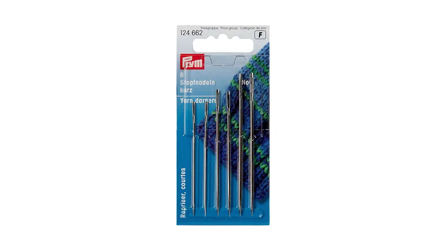 Prym Crewel- & Stopfnadeln kurz Stärke 5/0-1/0 silberfarbig