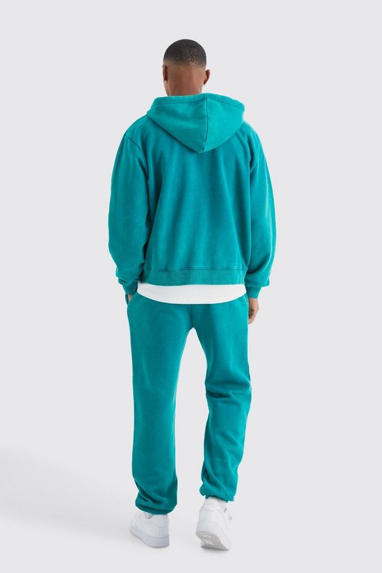Kastiger Oversize Man Hoodie mit Reißverschluss