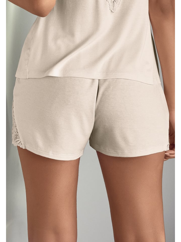 LASCANA Schlafshorts in creme günstig kaufen