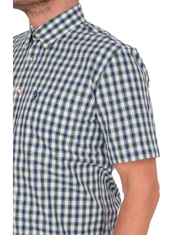Almsach Karo-Hemd KU666LK-CO in blau günstig kaufen