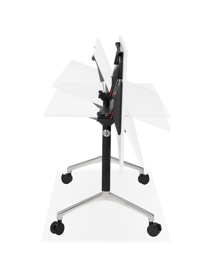 KADIMA DESIGN Schreibtisch faltbar 140x70 cm platzsparend, kleine Räume in Weiß günstig kaufen