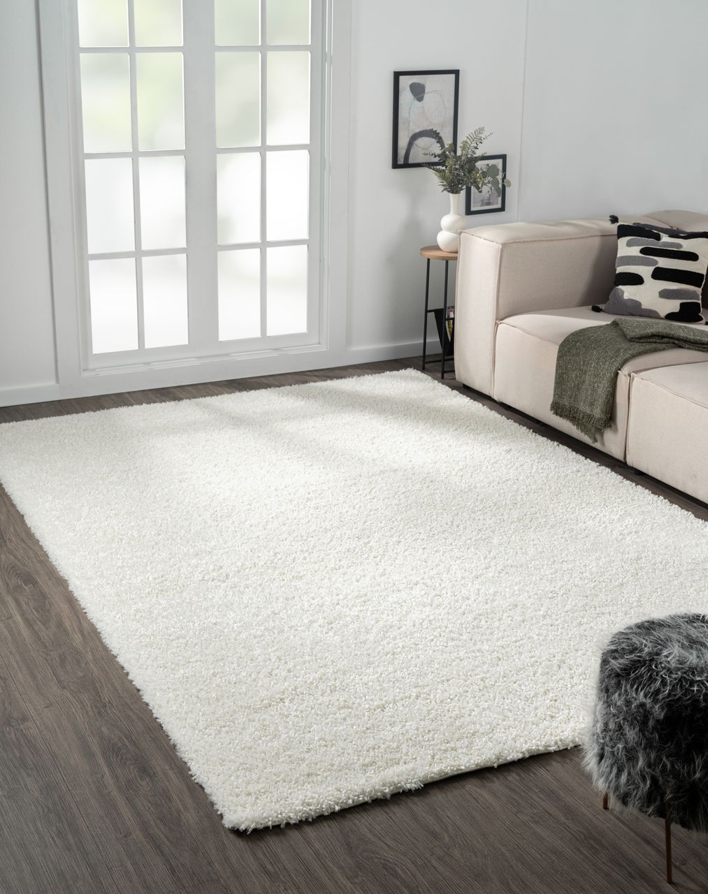 MyFlair Teppich Elodie, 200cm x 290cm, Farbe Weiß, rechteckig, Florhöhe 37mm