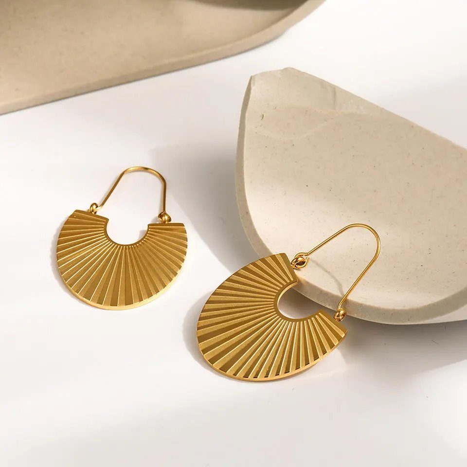 ENGELSINN Ohrring-Set Ohrschmuck Ohrhänger Schmuck Gold Edelstahl Schmuck Sonnenschein (2-tlg), inkl. Geschenkbox