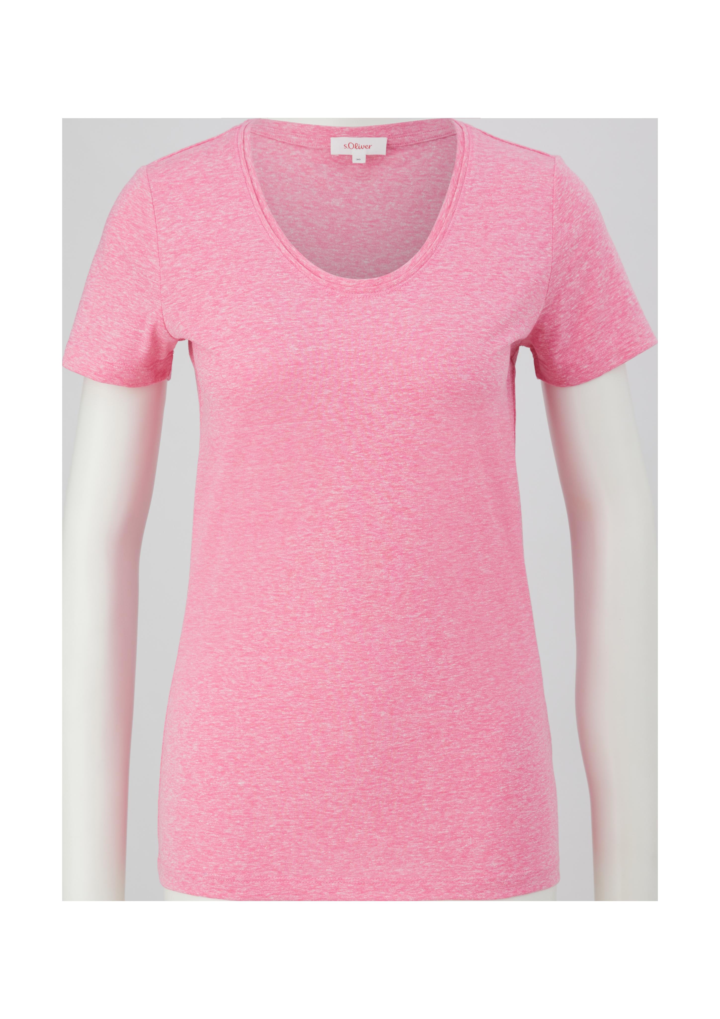 T-Shirt mit U-Ausschnitt  2134659-44W9