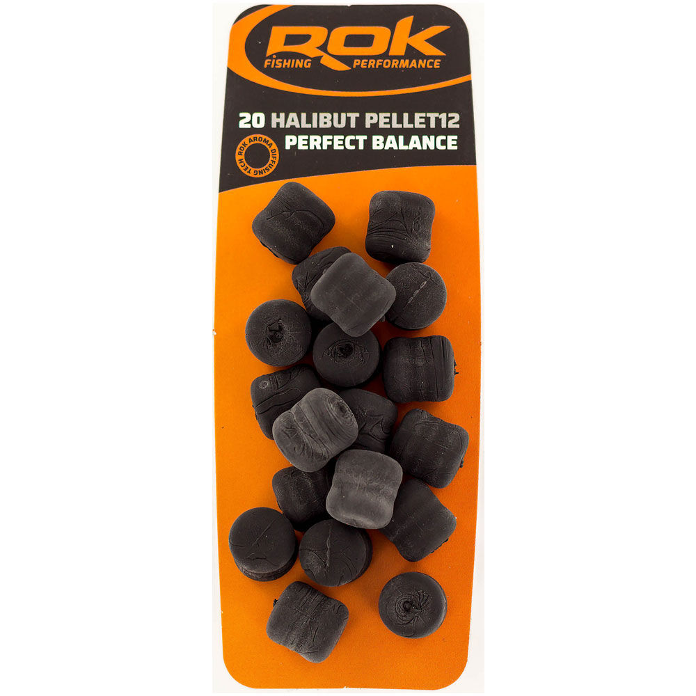 Pellets artificiels carpe rok halibut pellet 12mm perfect balance (x20)