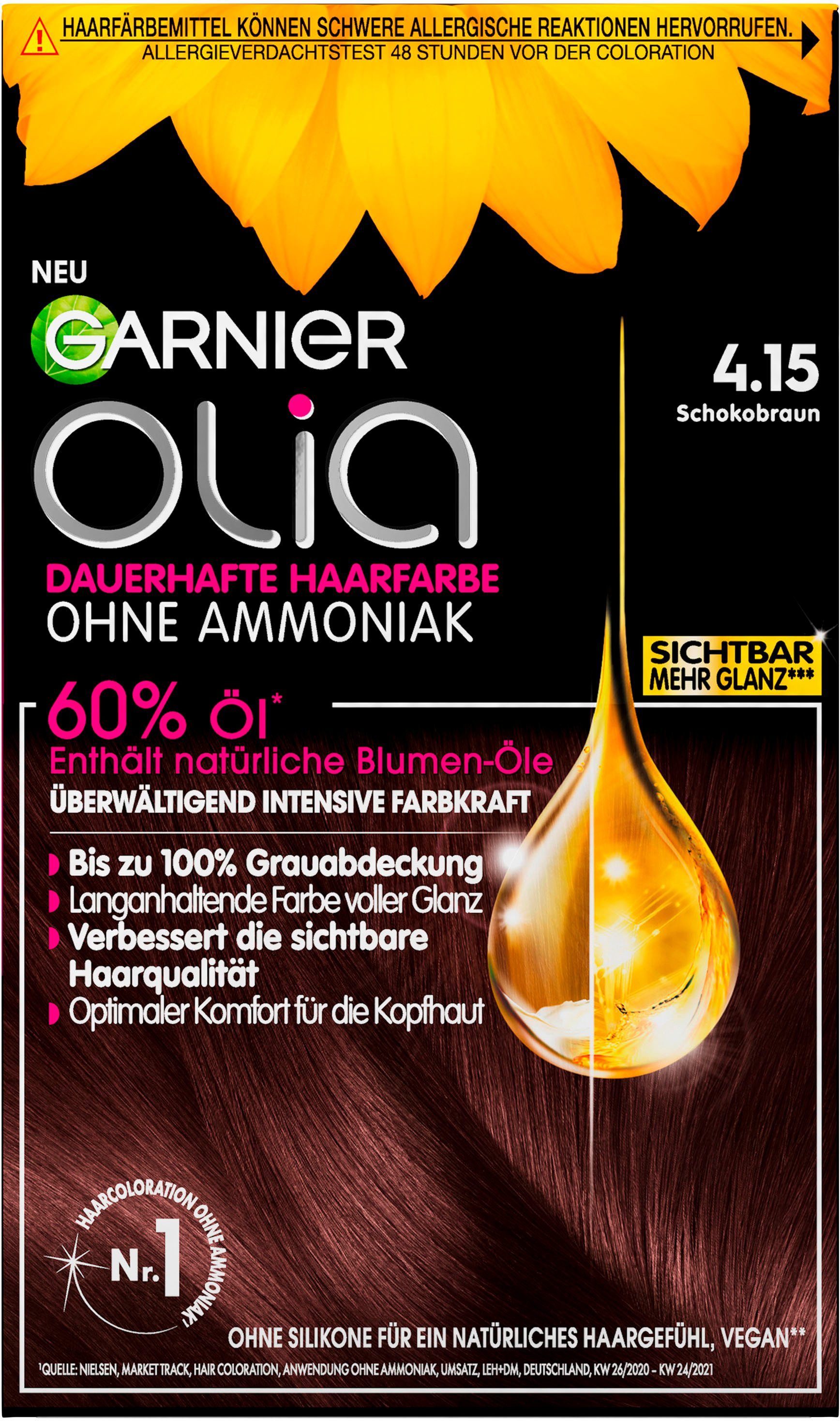 GARNIER Coloration Garnier Olia dauerhafte Haarfarbe, Set, 3-tlg., Ölbasis