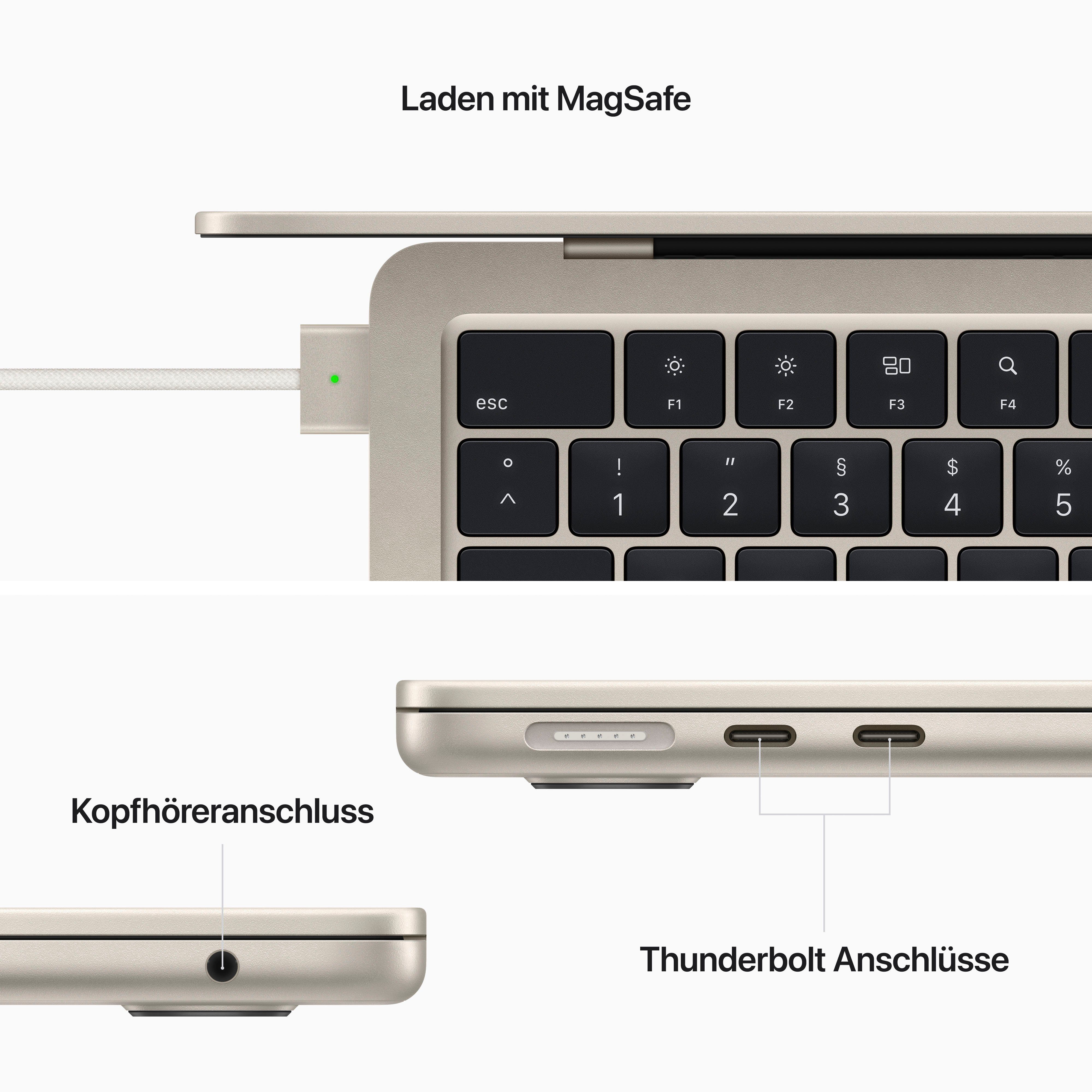 Apple MacBook Air 13'' Notebook (34,46 cm/13,6 Zoll, Apple M2, 8-Core GPU, 1000 GB SSD)