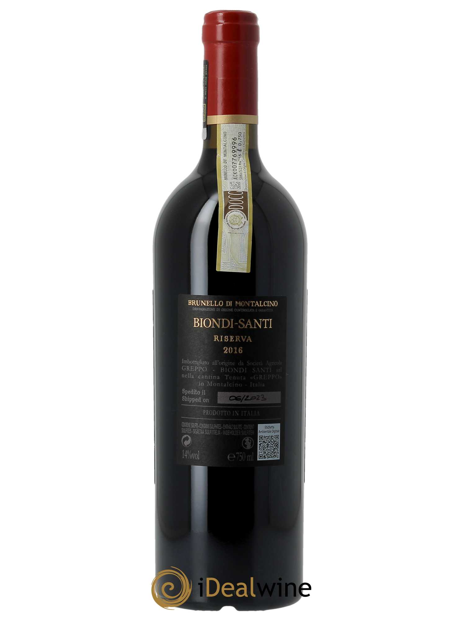 Brunello di Montalcino DOC Riserva Biondi-Santi Tenuta Greppo  2016 - Lot de 1 Bouteille