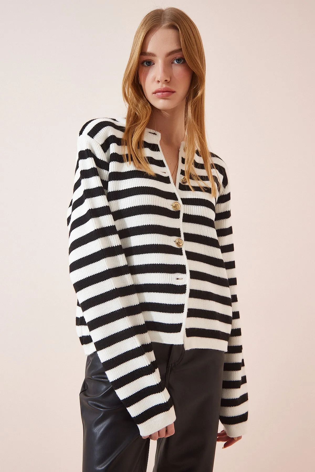 Happiness İstanbul  Strickjacke - Mehrfarbig - Regular Fit