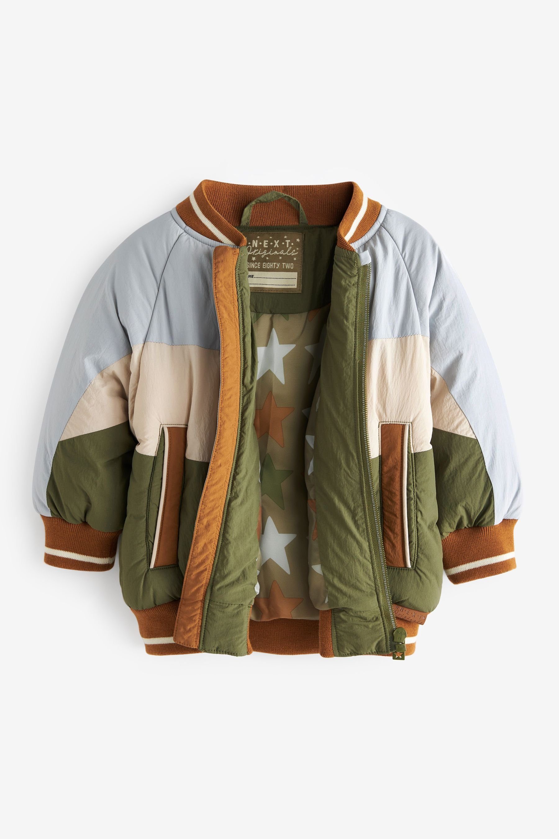 Next Strickjacke Blouson mit Zickzackmuster (1-tlg)