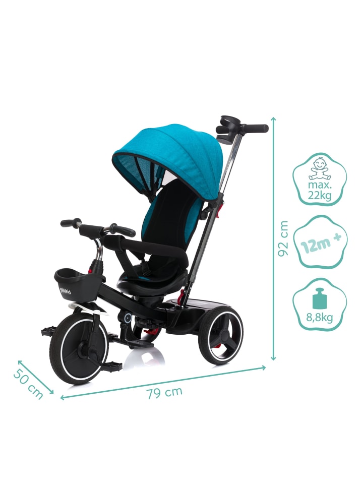 fillikid Dreirad NIKI 360 Exklusiv in Türkis günstig kaufen onesize