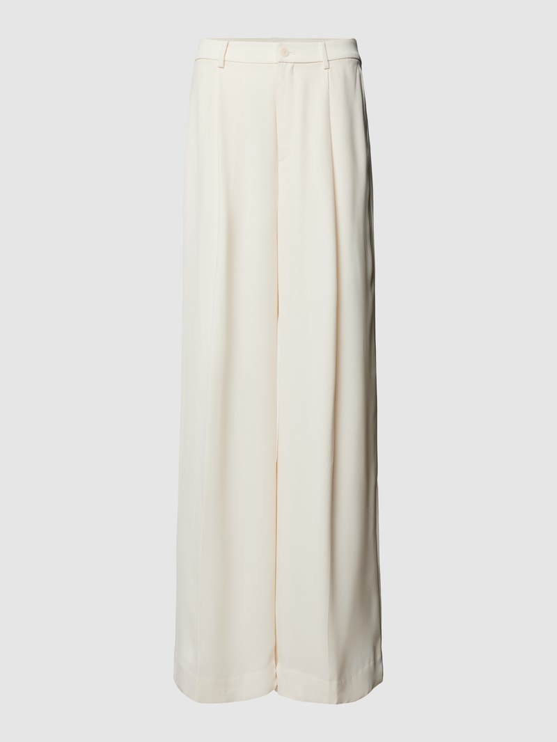 Stoffhose mit Bundfalten in offwhite