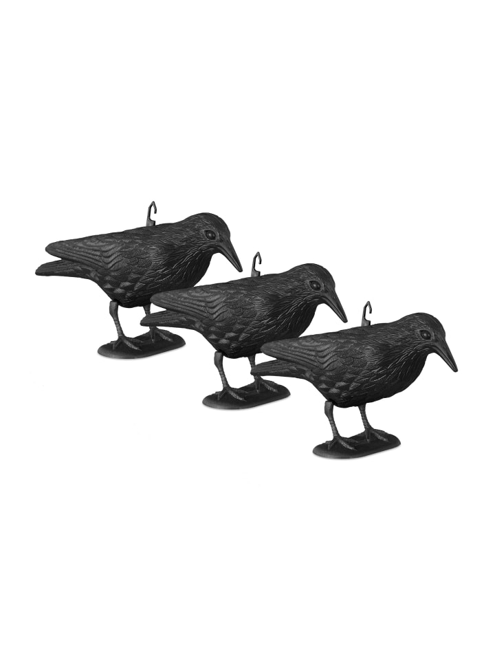 relaxdays 3x Vogelschreck in Schwarz günstig kaufen onesize