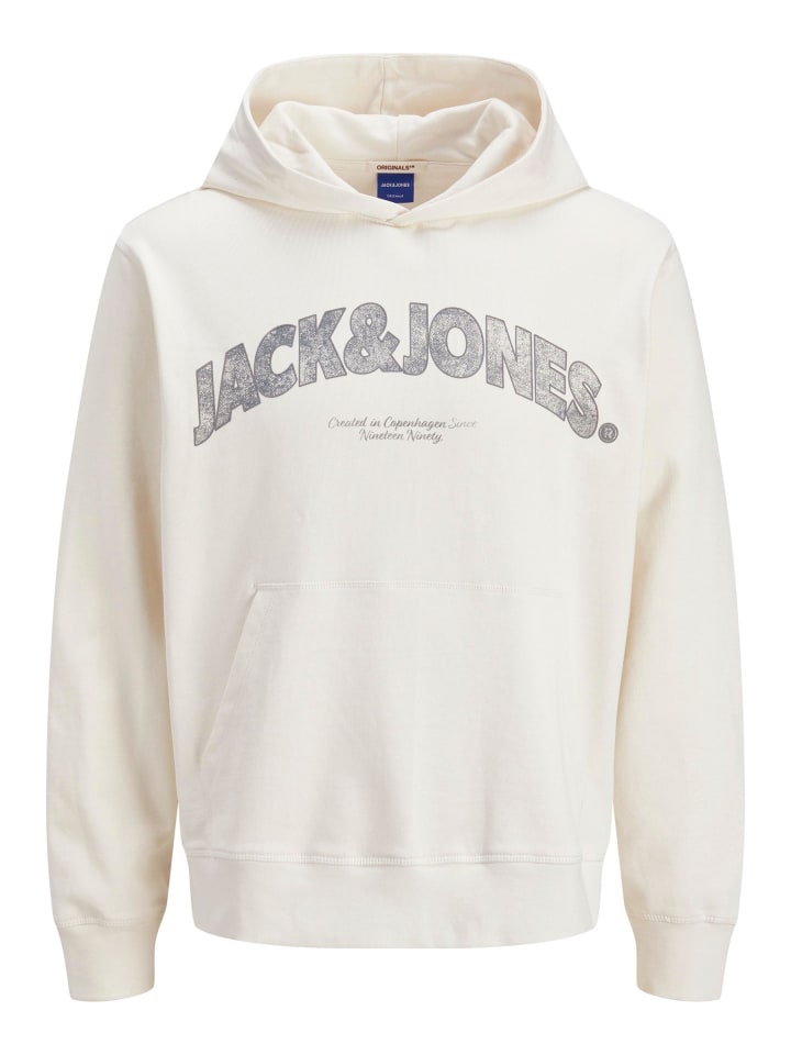 JACK & JONES PLUS Kapuzenpullover in Antique White günstig kaufen