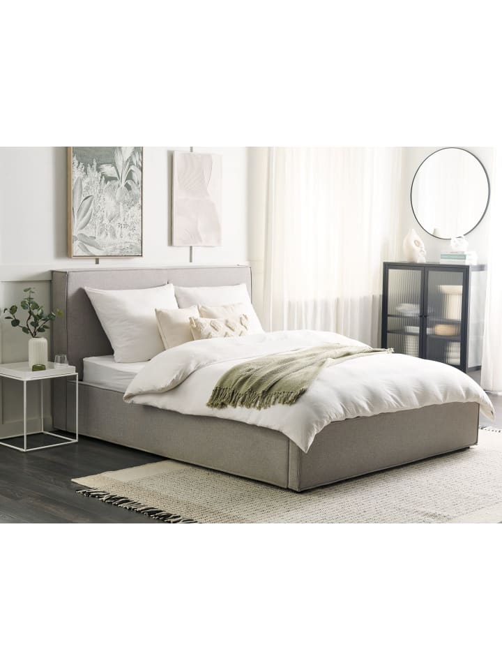 Beliani Doppelbett MOISSAC in Grau/Schwarz - (W) 177 x (H) 108 x (L) 224 cm günstig kaufen onesize