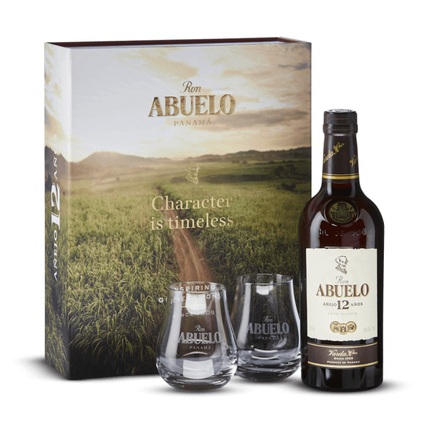 Coffret Abuelo 12 ans + 2 verres