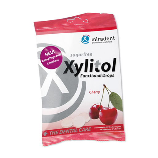 MIRADENT Xylitol Drops zuckerfrei Cherry  60 g  Bonbons