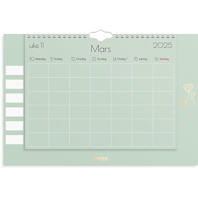 Veggkalender hjemmets timpeplan