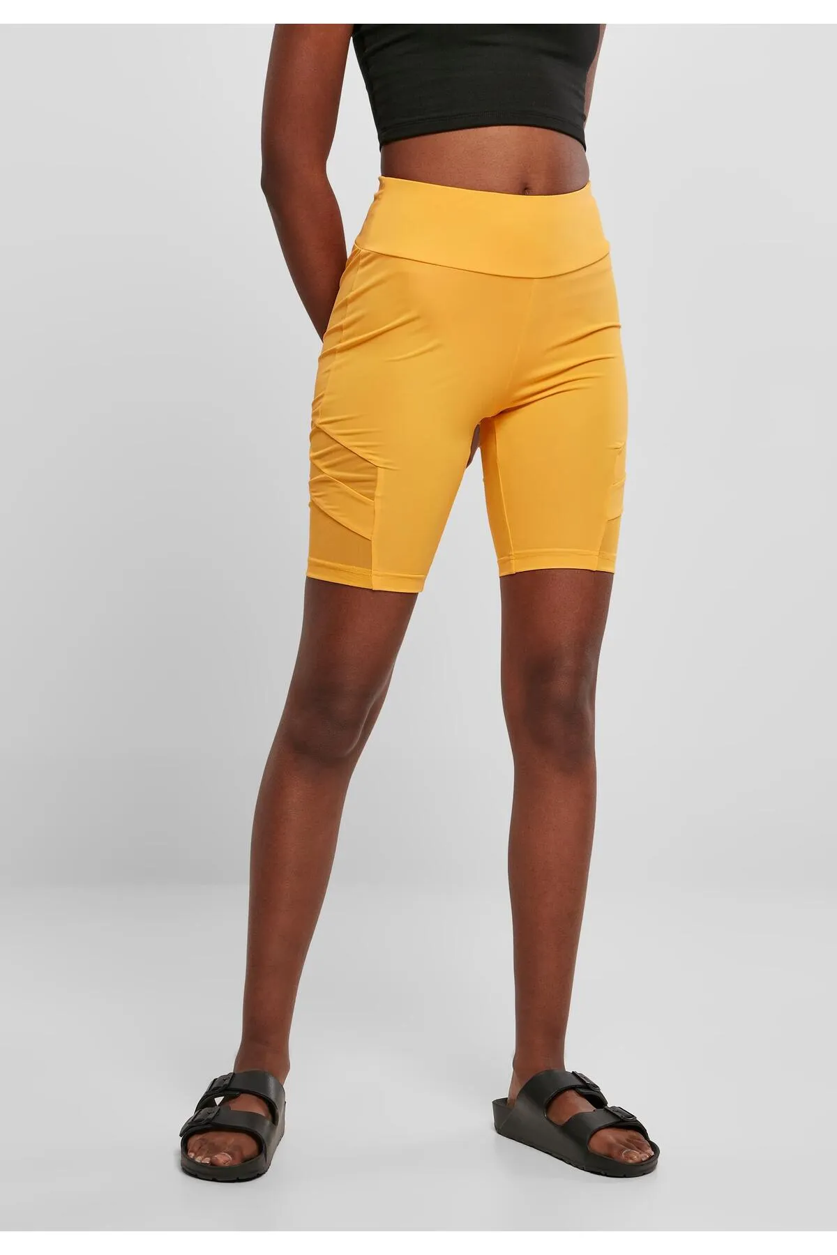 Urban Classics  Damen Ladies High Waist Tech Mesh Cycle Shorts