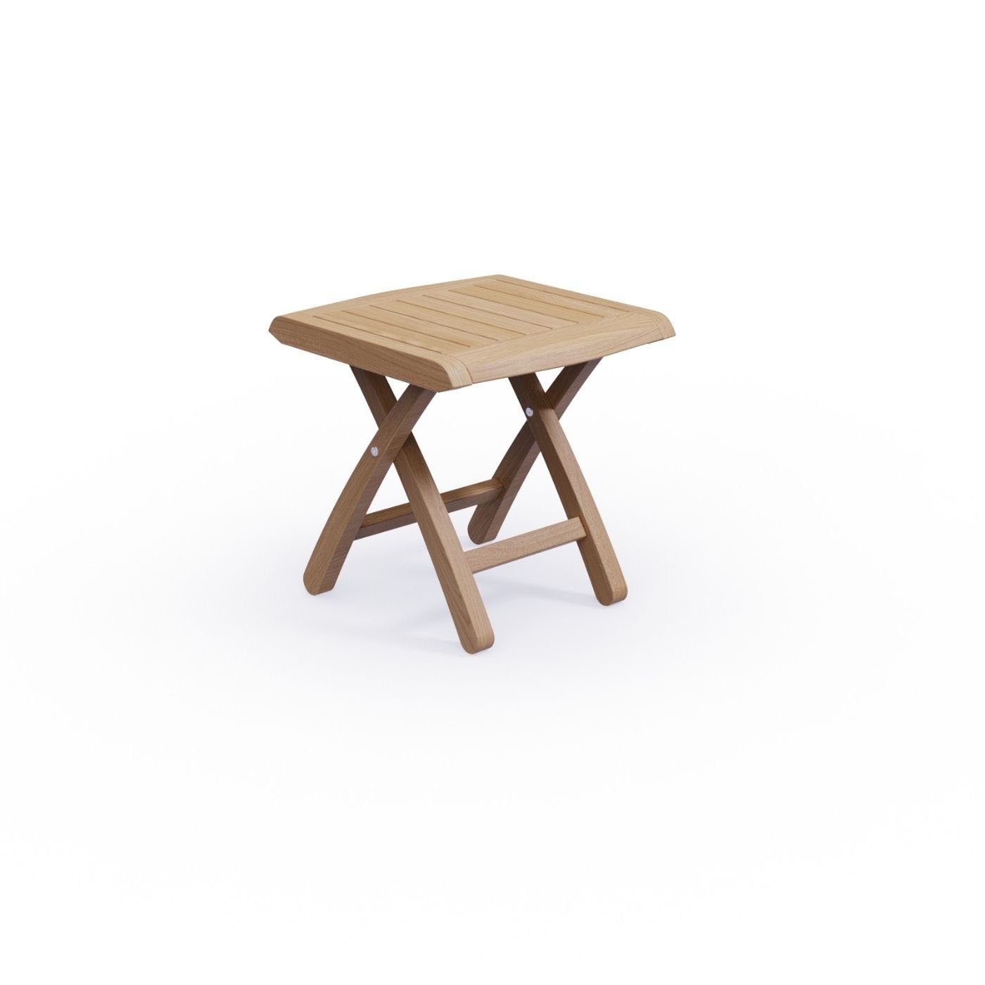 KMH Fußhocker TEAK Fußhocker *Turtle* (102124)