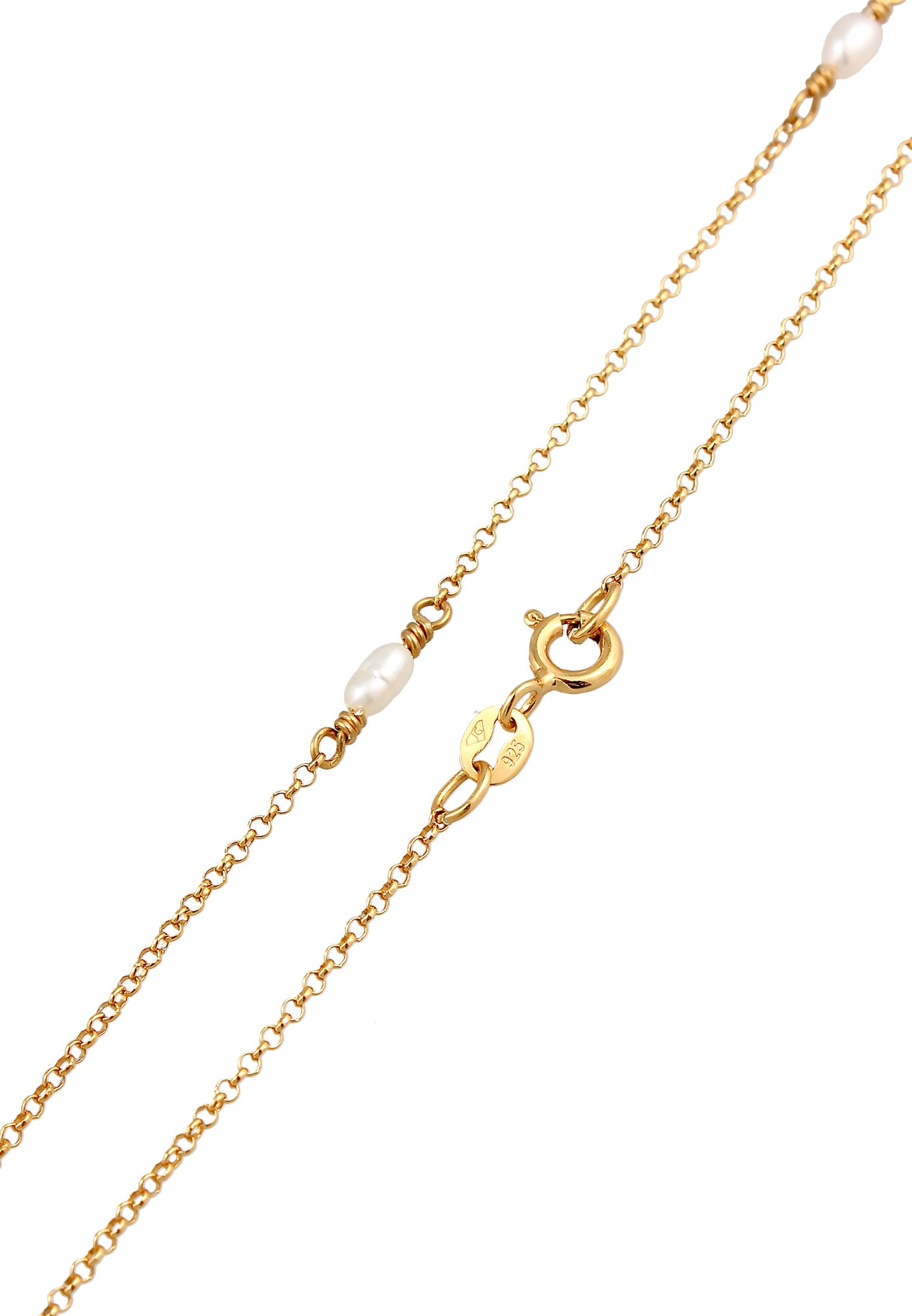 Set basic trendy da donna Elli con perle coltivate d'acqua dolce in argento sterling 925 placcato oro