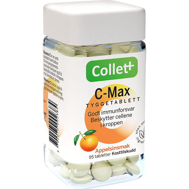Collett Collett C-max 95 stk tyggetabletter appelsin