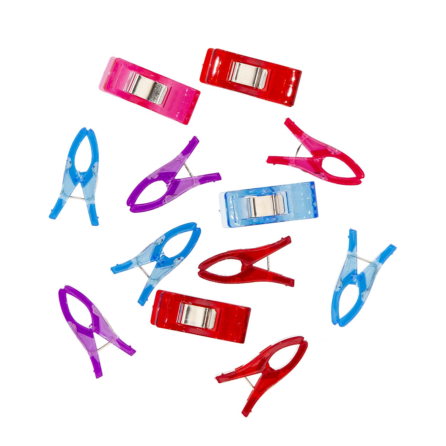 Prym Love Stoffklammern, bunt, Größe: 2,6 cm, Inhalt: 12 Stück