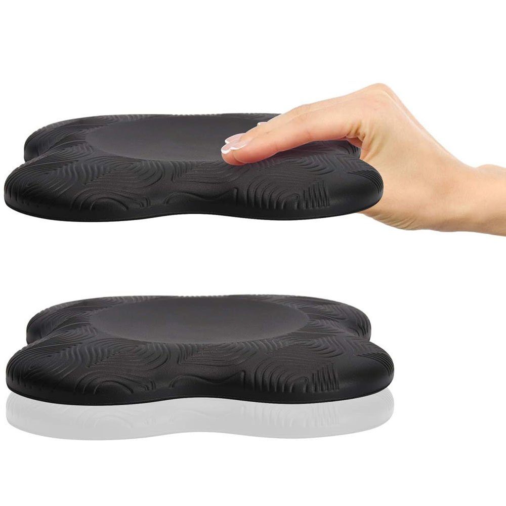Runxizhou Kniekissen 2 Stücke Kniekissen Yoga, rutschfest Knieschoner Matte Set Schwarz