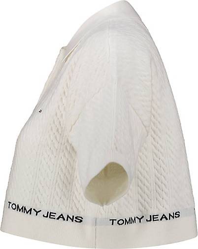 TOMMY-JEANS Damen Pullover in Poloshirt-Schnitt