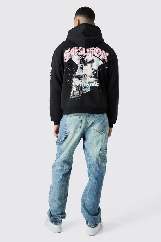 Tall lockere Cargo-Jeans mit Rissen