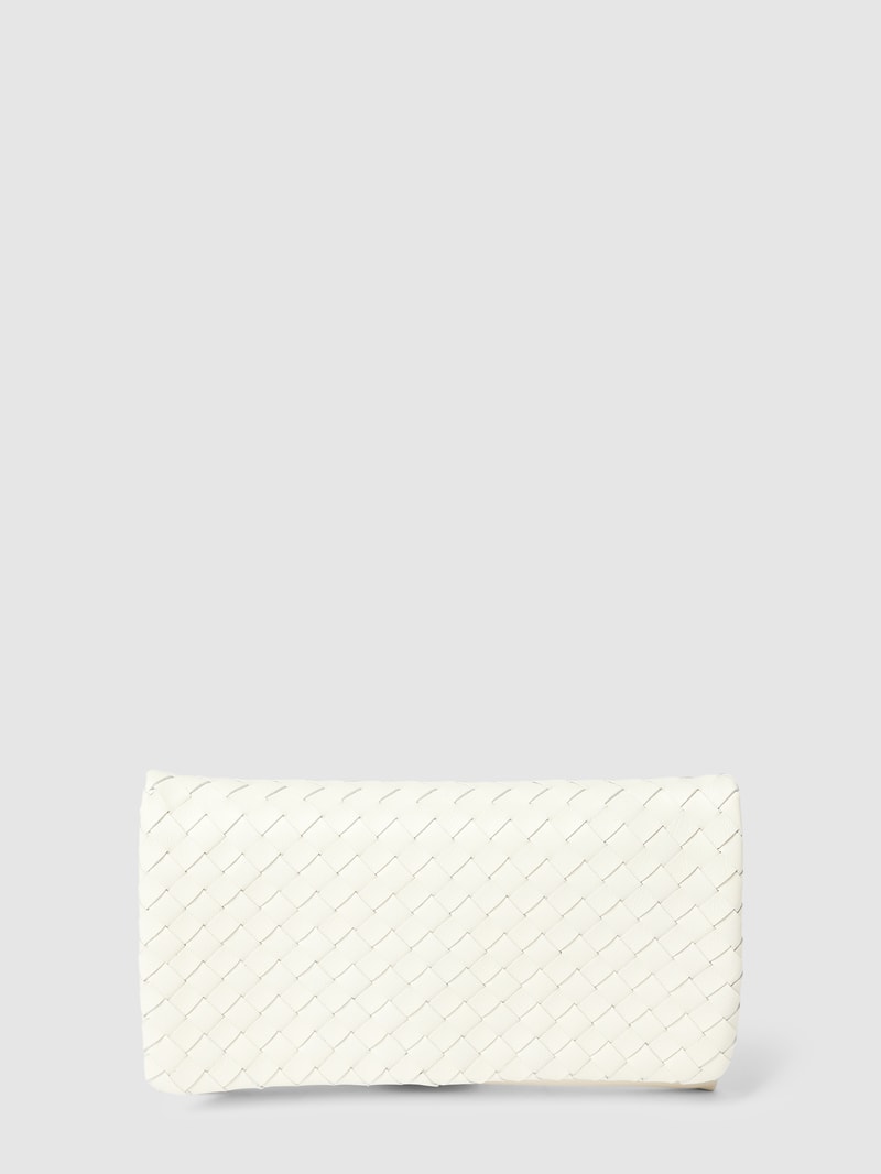 Clutch mit strukturierter Oberfläche Modell 'LEDER PIUMA' in ecru