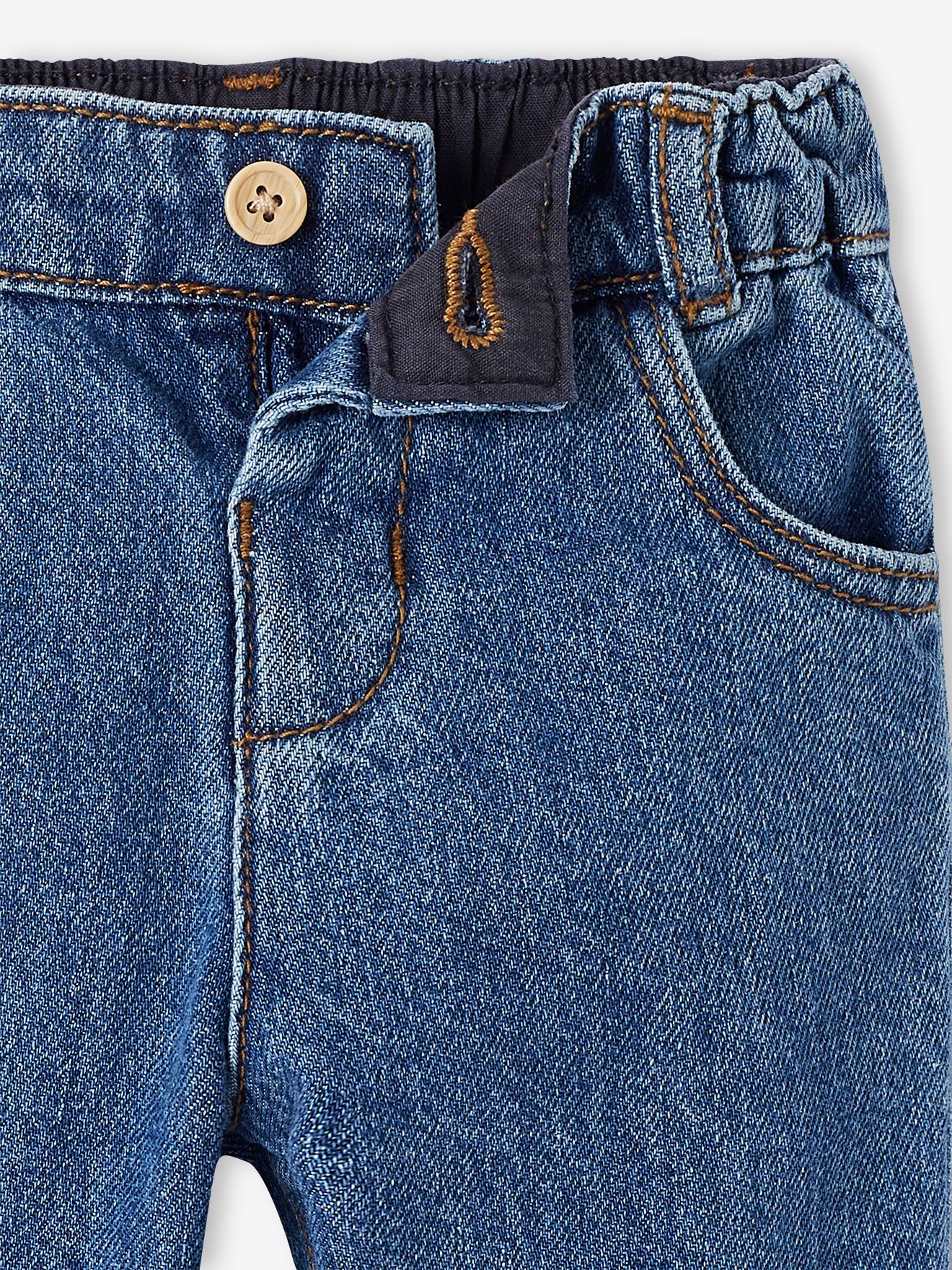 Vertbaudet Mädchen Baby Mom-fit-Jeans Oeko-Tex - blue stone