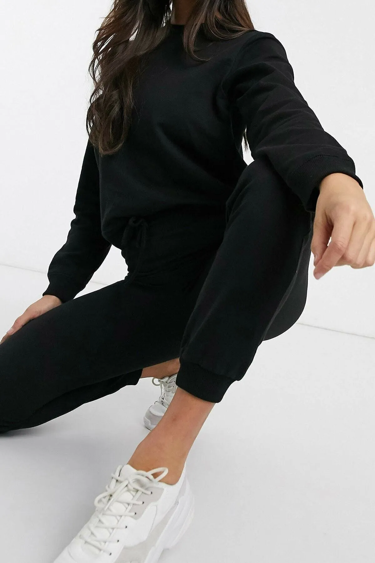 Know  Damen-Pyjama-Set aus schwarzer Baumwolle