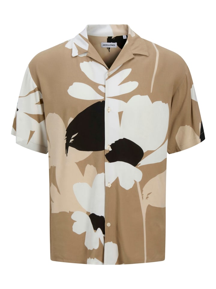 JACK & JONES Junior JJJEFF MONOCHROME RESORT SHIRT S/S JNR in coriander günstig kaufen