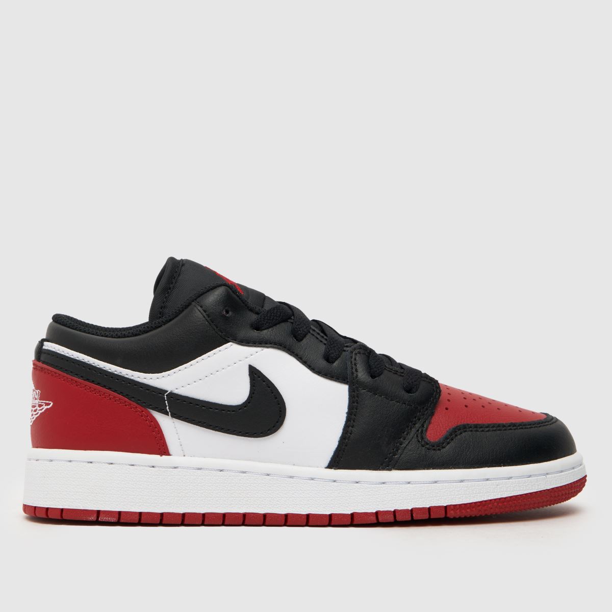 Bíločerné chlapecké tenisky Nike Jordan 1 Low pro mládež
