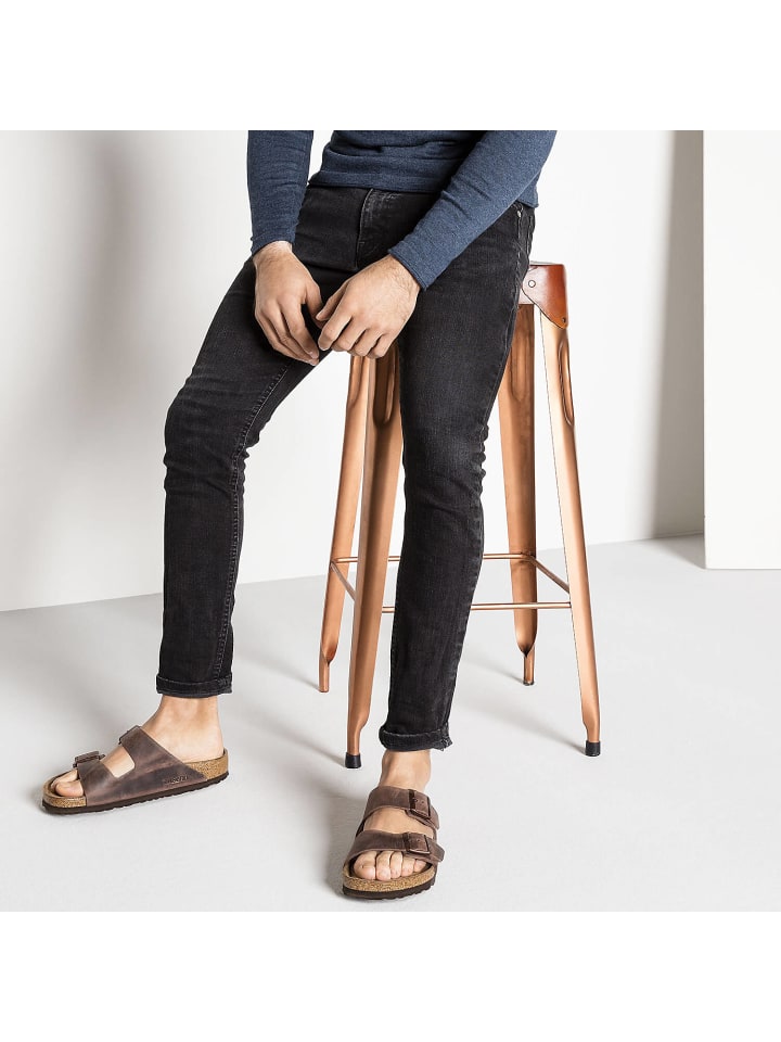Birkenstock Sandale Arizona Oiled Leather in Braun günstig kaufen 46