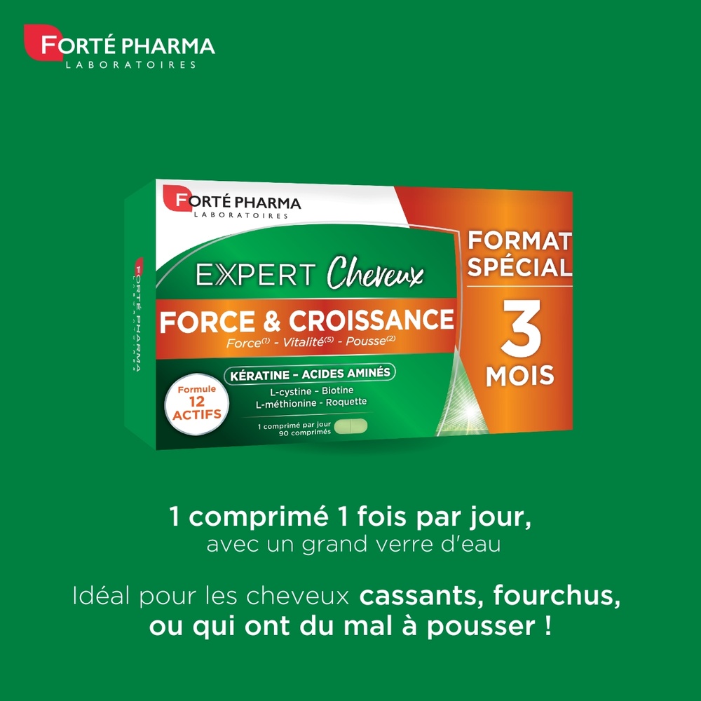 FORTE PHARMA Expert Force et Croissance 90cps Complément Alimentaire Cheveux