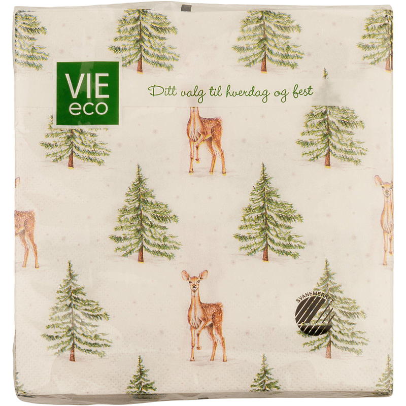 Vie Eco Servietter 20-pk 33x33 cm, julemotiv