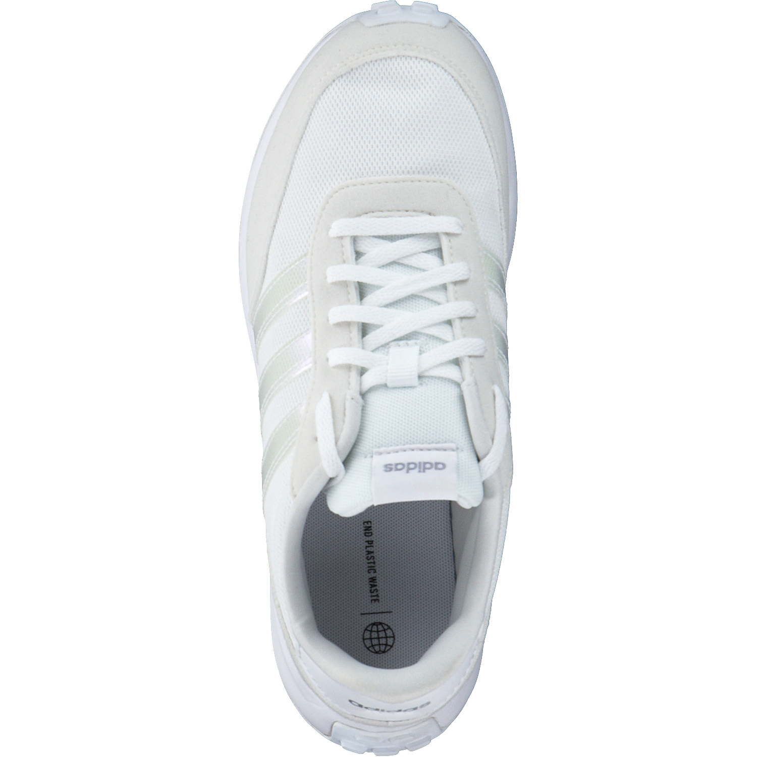 Adidas Run 70s K, Sneakers Low, Damen, ftwr white/silver met./core bl