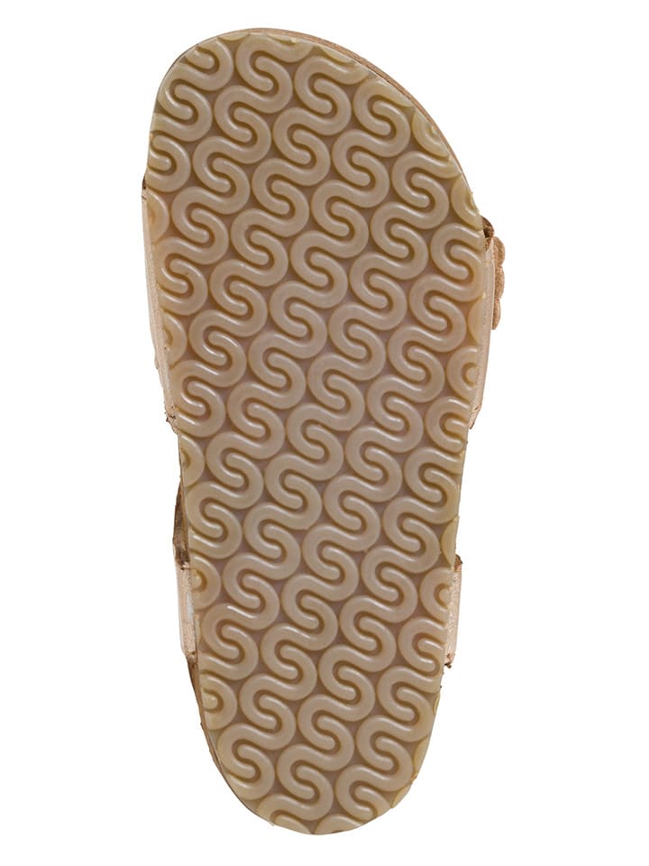 s.Oliver Leder-Sandalen in Gold günstig kaufen