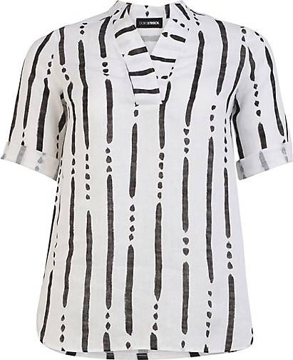Doris Streich Bluse Bluse mit breitem V-Ausschnitt