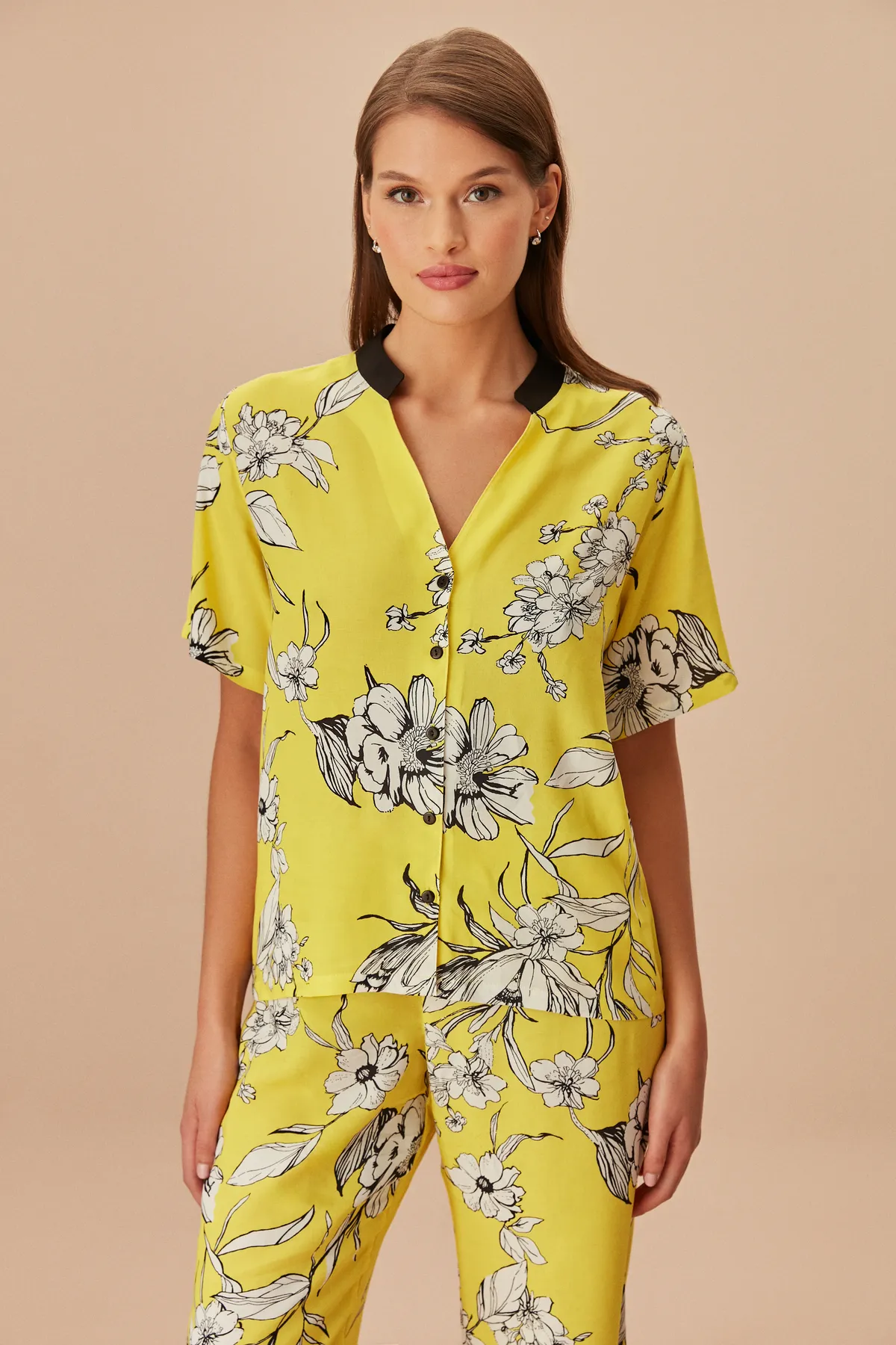 SUWEN  Iris maskulines Pyjama-Set