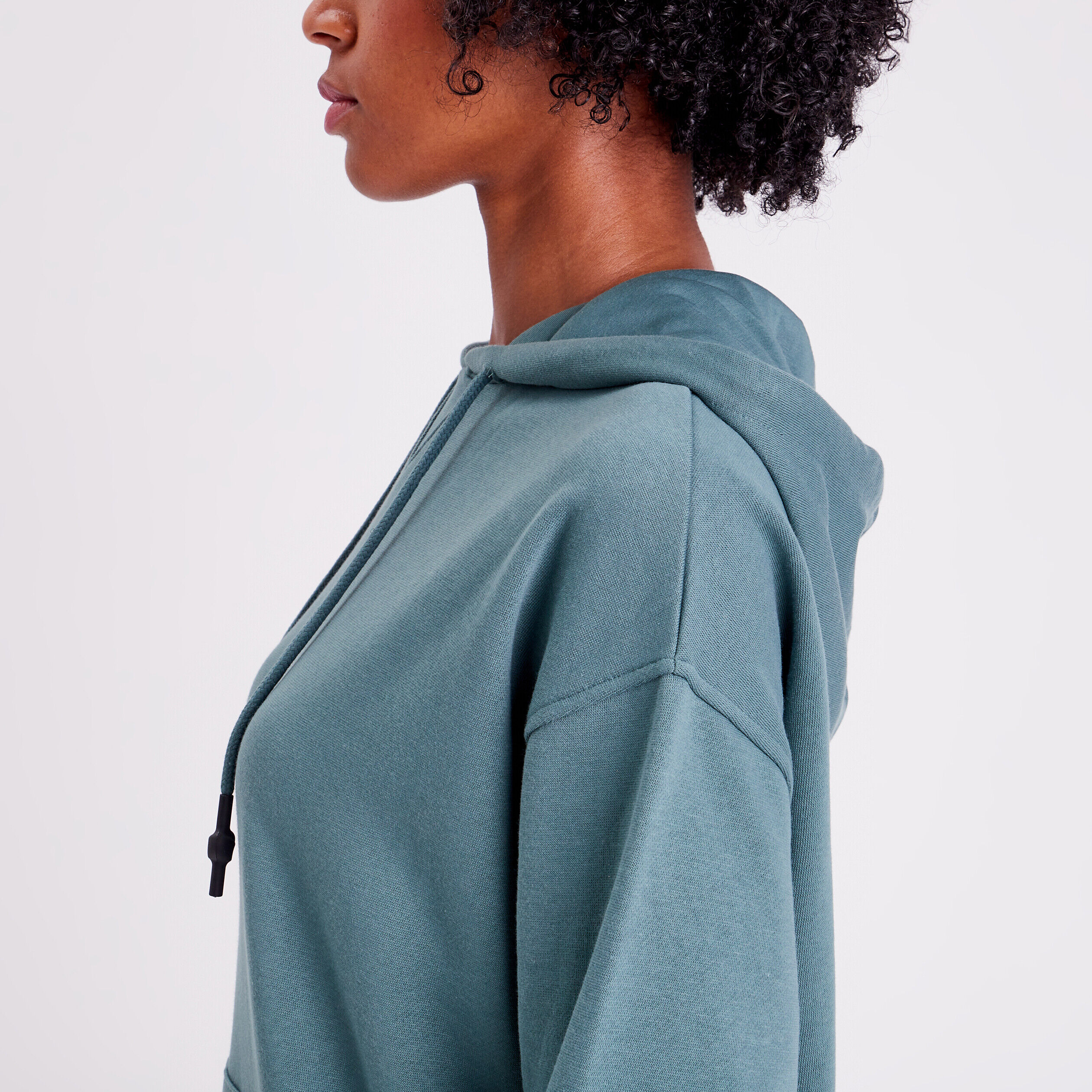 Sweat oversize à capuche vert foncé femme | Cache Cache