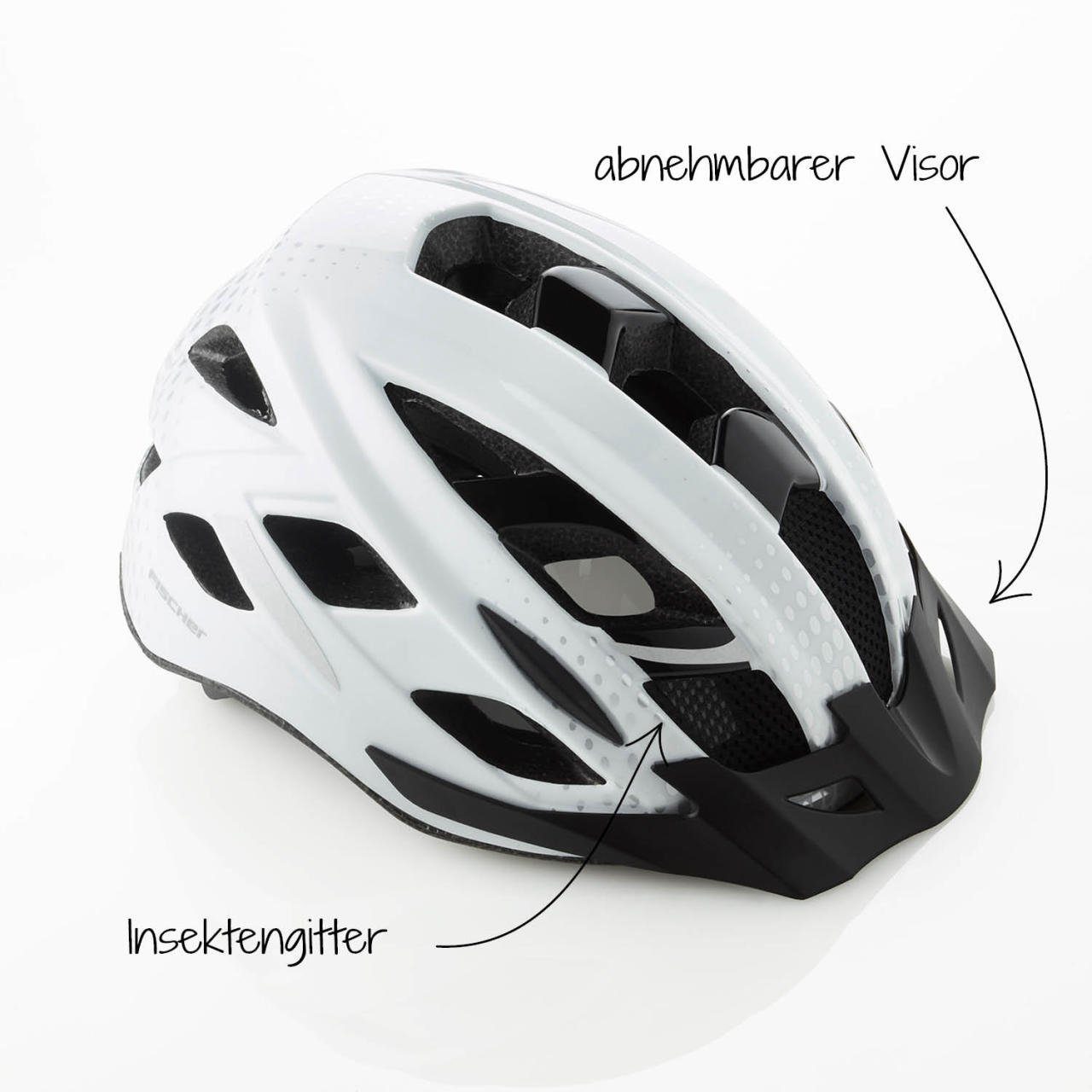 FISCHER Fahrrad Fahrradhelm Fahrradhelm Urban Lano L/XL, Verstellbarer Innenring-System; mit beleuchtetem Innenring-System