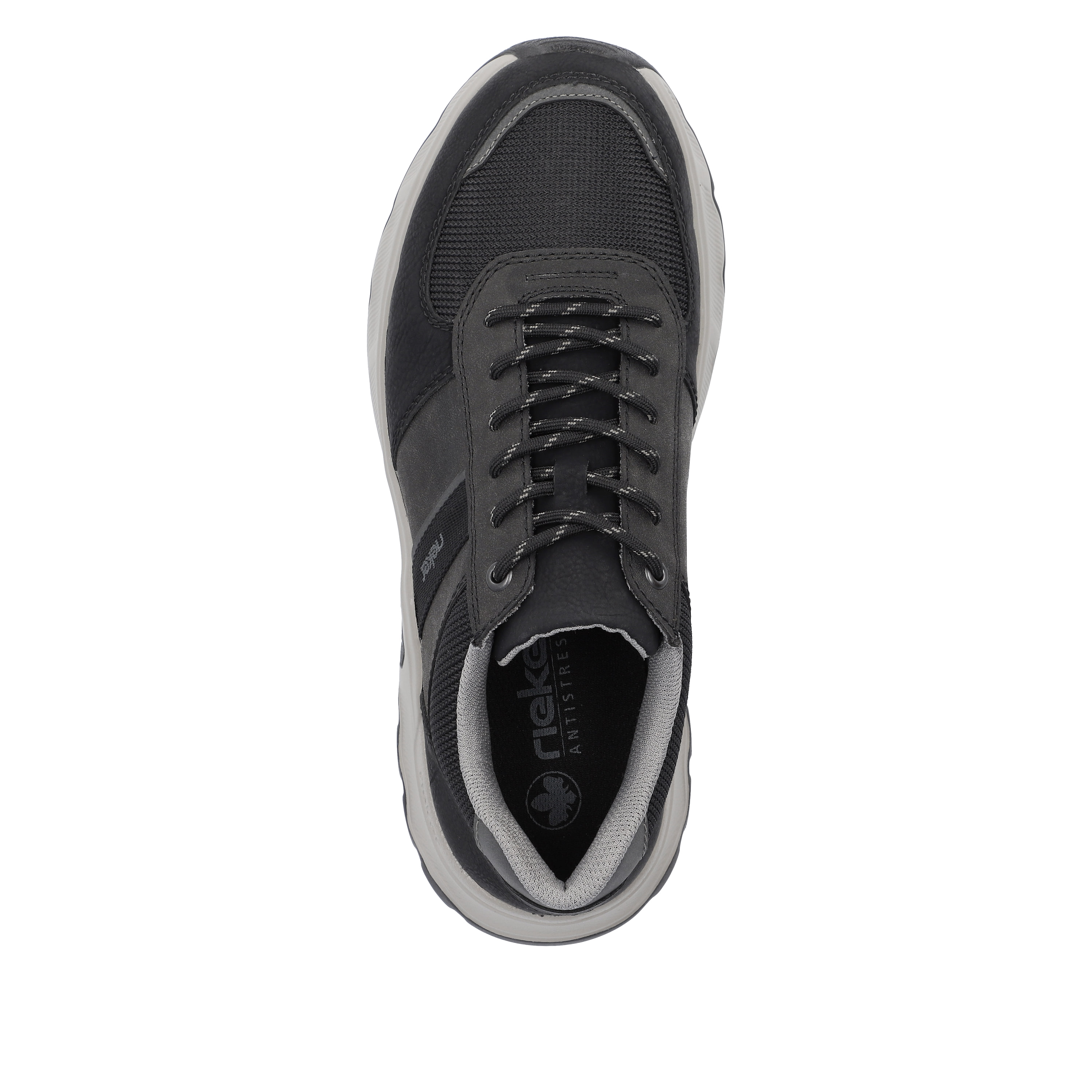 Rieker Herren Schnürschuhe asphaltschwarz