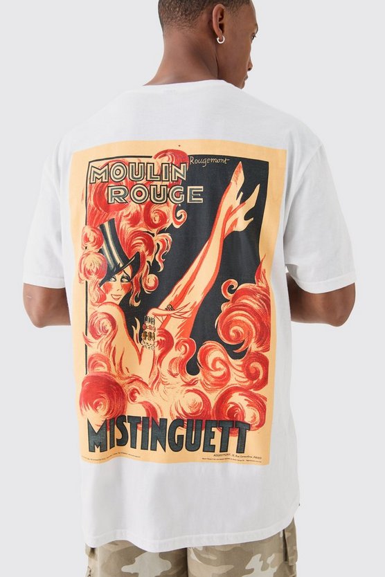 Oversize T-Shirt mit lizenziertem Moulin Rogue Print