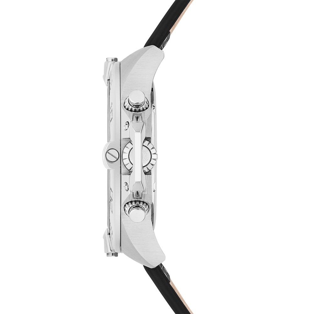 Spears & Walker Montre à quartz Varus II en Argent Cuir véritable en Noir Montre