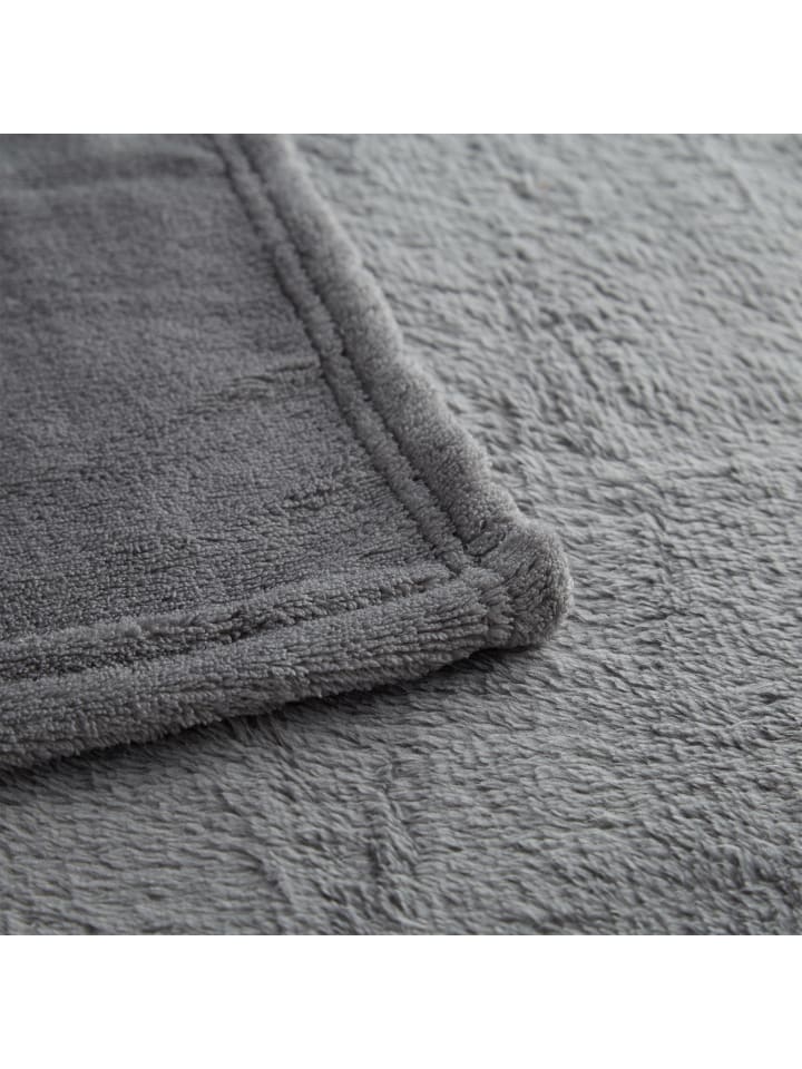 relaxdays 2x Kuscheldecke in Grau - (B)200 x (T)220 cm günstig kaufen onesize