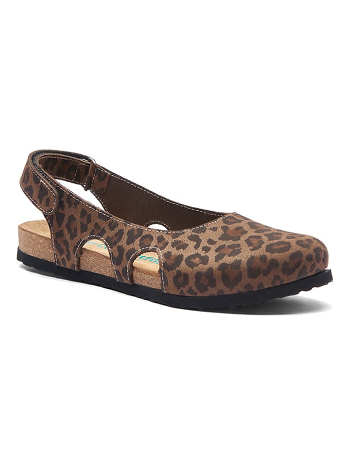 Comfortfusse Leder-Ballerinas in Hellbraun günstig kaufen